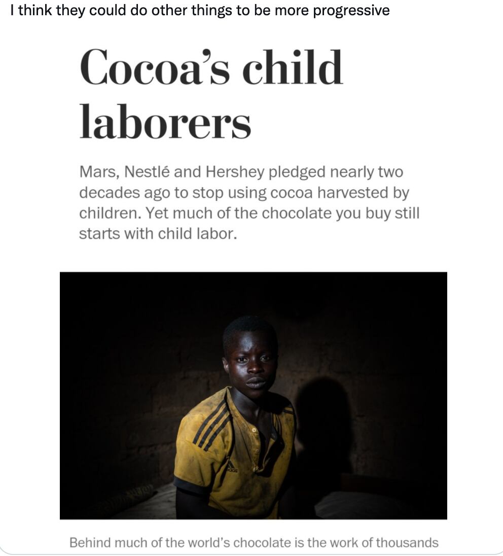 Demanda a M&M's por explotación infantil