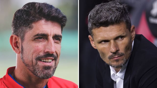 Veljko Paunovic, DT del Club Chivas, y Fernando Ortíz, DT de Club América