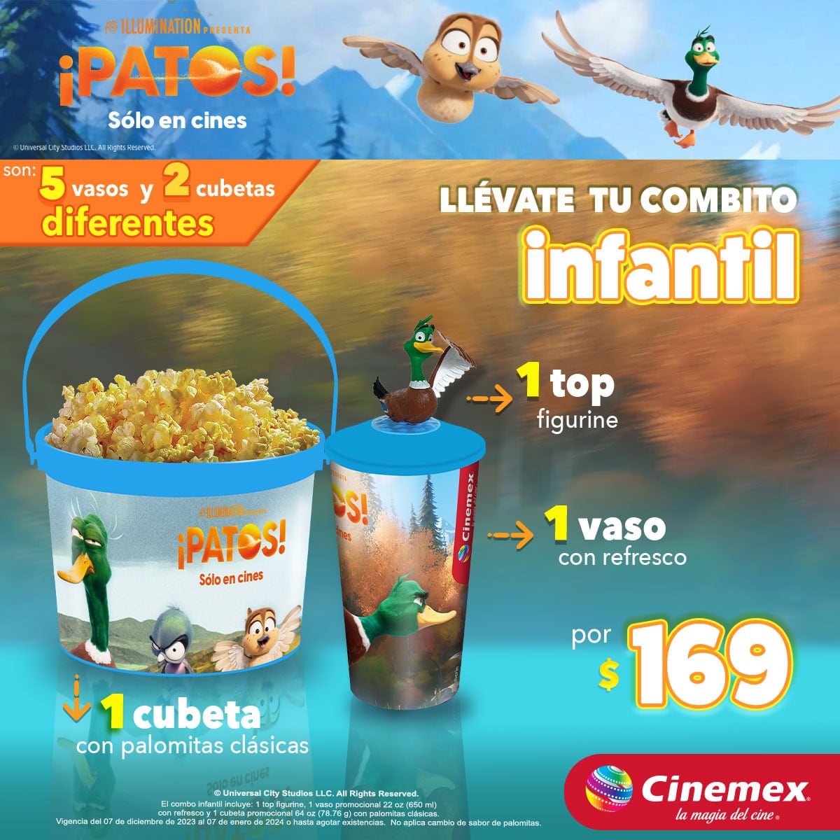Mini combo de ¡Patos! en Cinemex