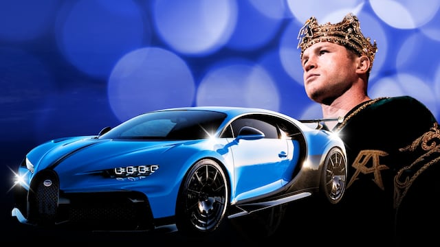 Canelo Álvarez irrumpió en Las Vegas con un lujoso Bugatti.
