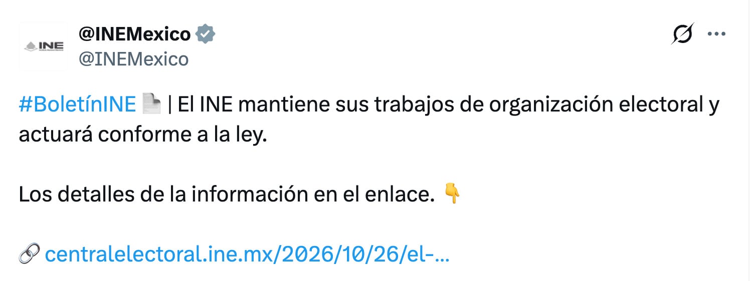 Consejeros del INE garantizan continuidad operativa tras renuncia de Taddei