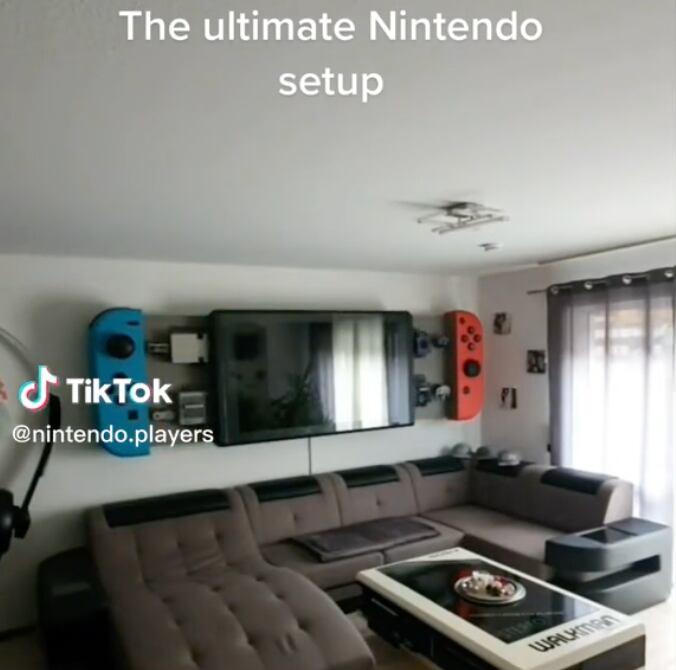 Mueble con forma de Nintendo Switch