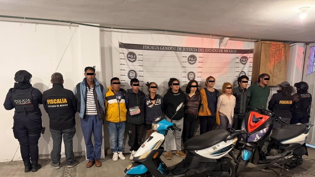 Cateo en El Cóporo deja 10 detenidos y aseguran dos motonetas