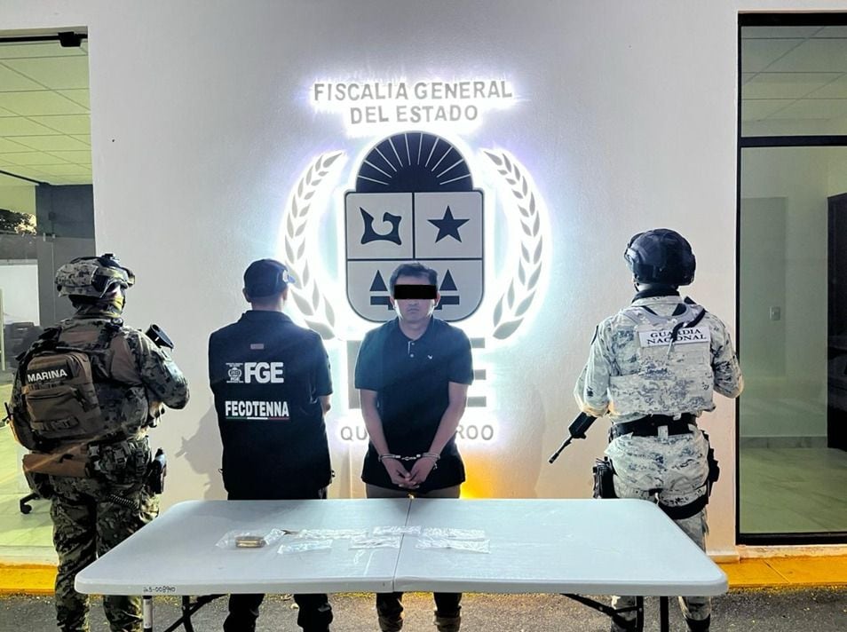 FGE de Quintana Roo detiene a David N "Rambo" en Tulum.