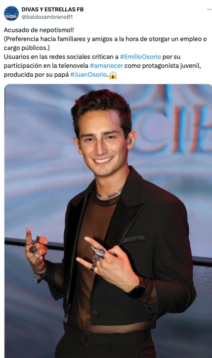 Emilio Osorio y Juan Osorio acusados de nepotismo
