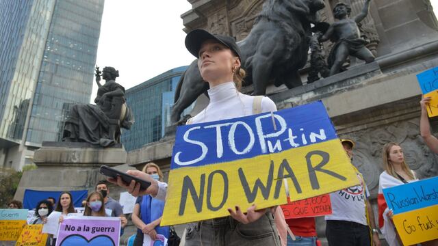 Protesta de ucranianos en la CDMX