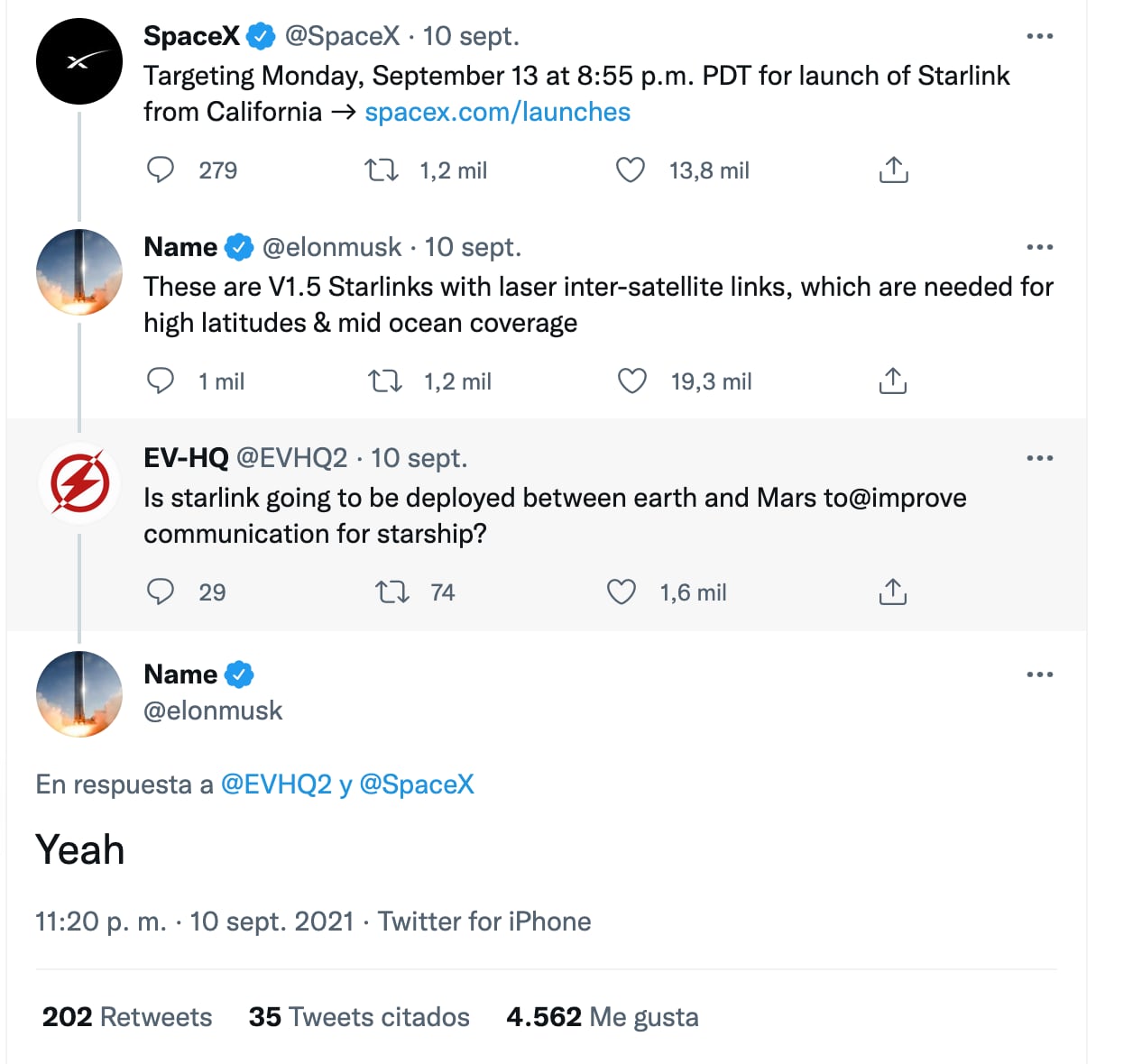 Elon Musk responde sobre la cobertura de Starlink