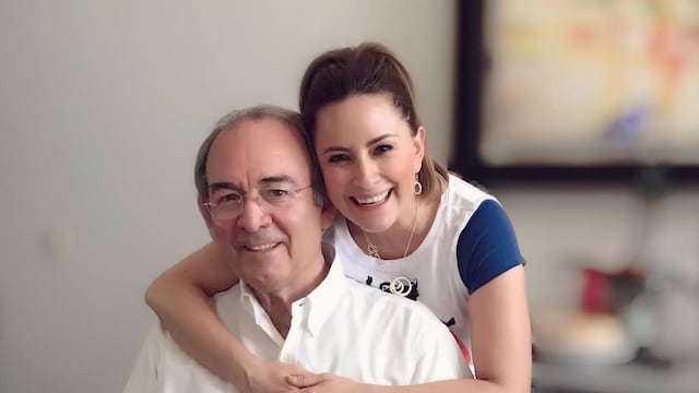 Linet Puente con su papá Jorge Luis Puente Palazuelos.