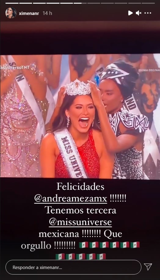 Ximena Navarrete felicita Andrea Meza