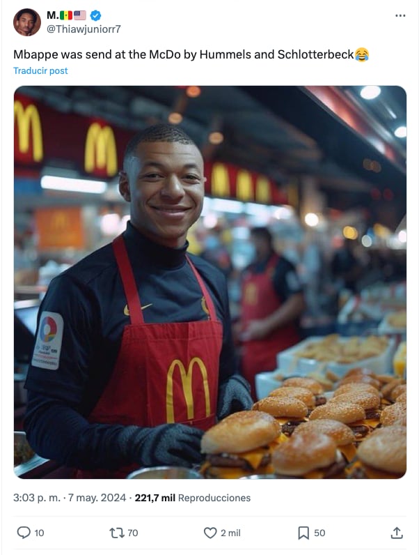 Meme de Mbappé