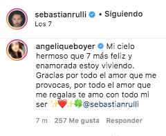 Angelique Boyer responde mensaje amoroso de Sebastián Rulli