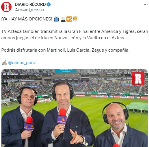 TV Azteca transmitira la final liga mx