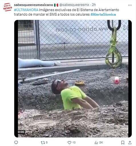Memes por la prueba de alerta sísmica
