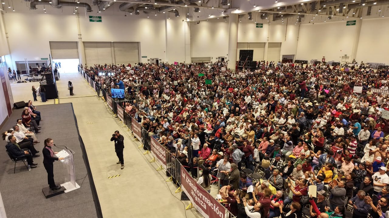 Santiago Nieto destaca convocatoria de 8 mil personas en informe de Sheinbaum en Querétaro