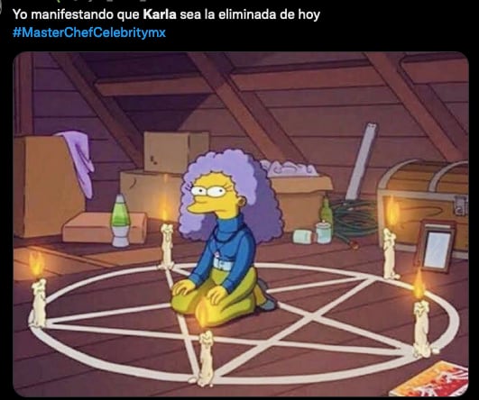 Meme de Karla Sofía Gascón en MasterChef Celebrity.