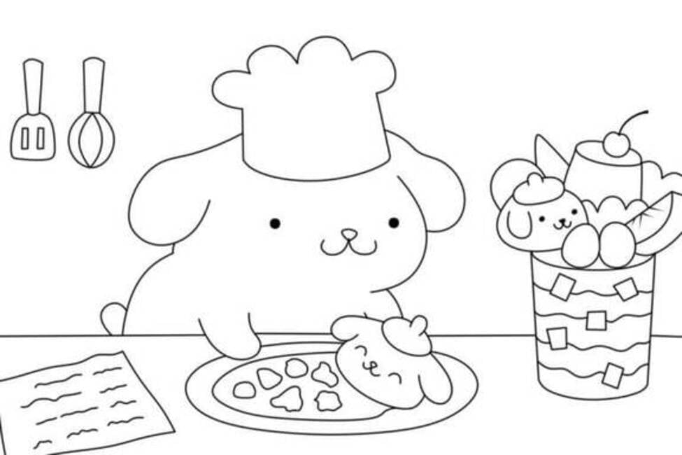 Dibujos de Pompompurin por su cumpleaños