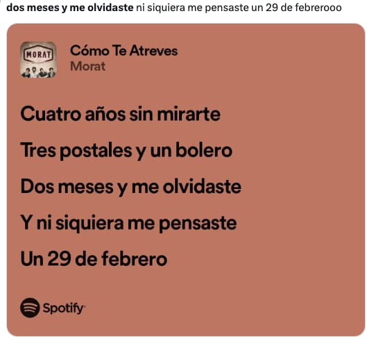 La canción de Morat inspira memes este 29 de febrero