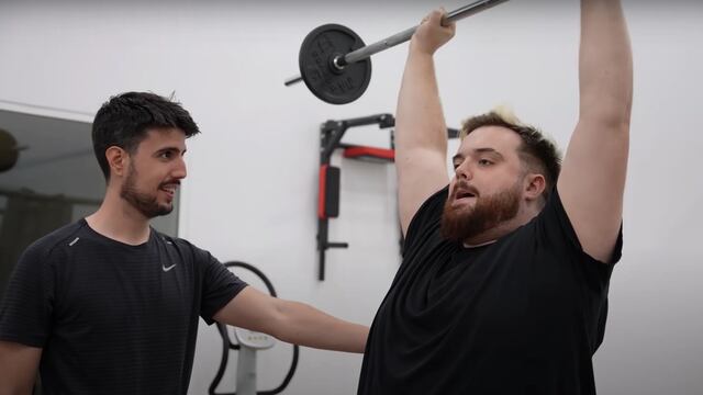 Ibai Llanos en el gimnasio