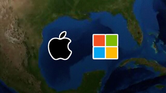 Apple y Microsoft; golfo de México