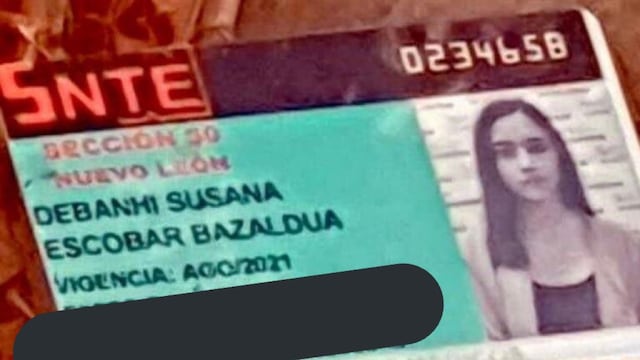 Credencial de Debanhi Escobar