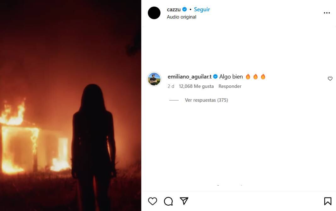 Emiliano Aguilar le expresa su apoyo a Cazzu