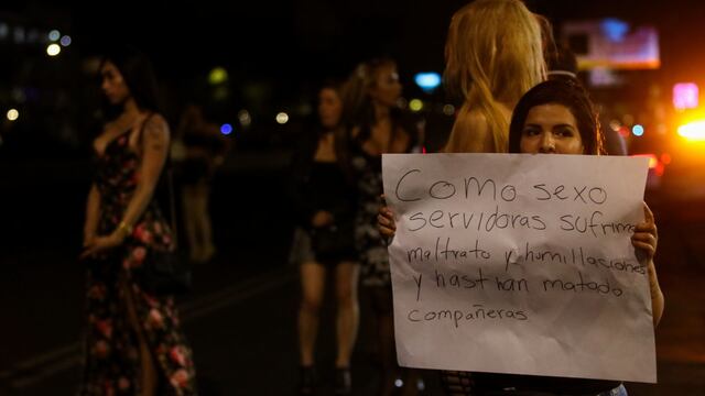 Protesta de trabajadoras sexuales