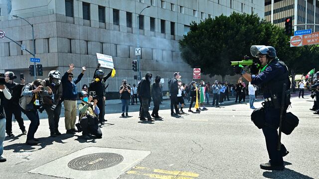 Protestas en Los Ángeles de migrantes
