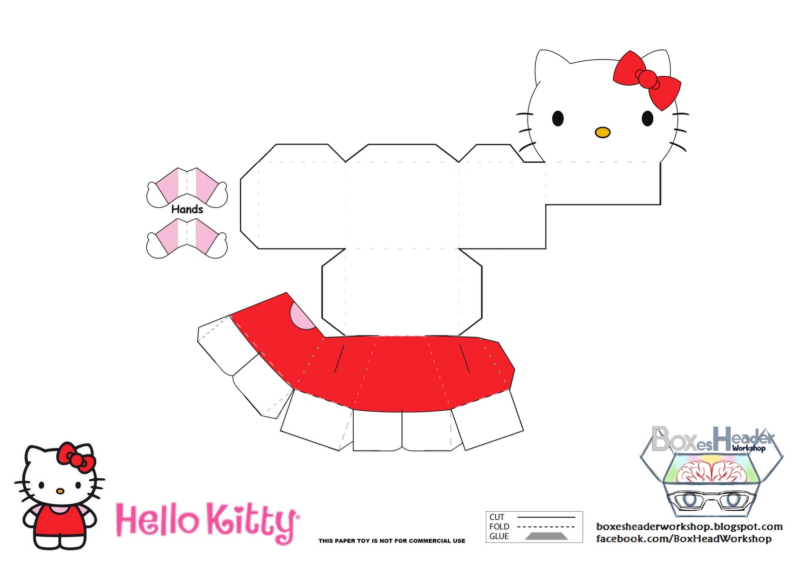Hello Kitty para recortar y armar: 5 plantillas para imprimir en casa