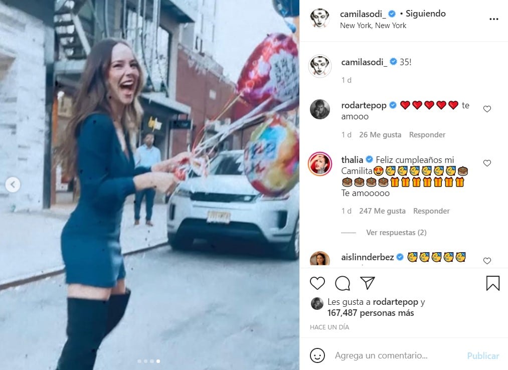 Camila Sodi festeja cumpleaños en NY