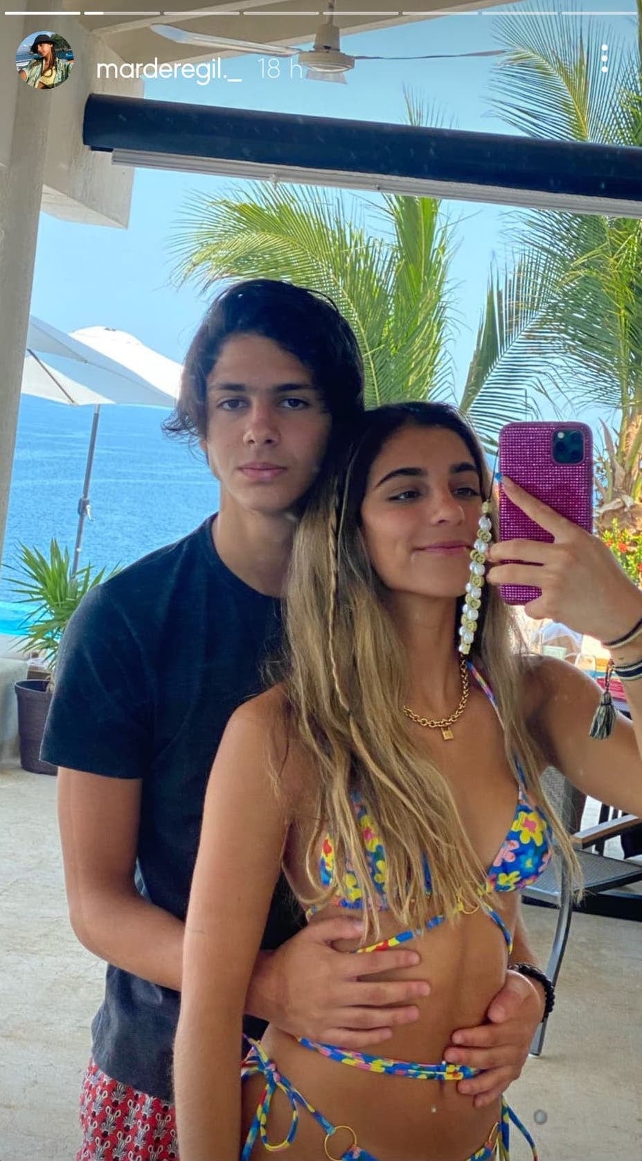 Mar de Regil y su novio Michel Chamlati.