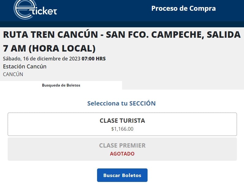 Precio de boletos del Tren Maya