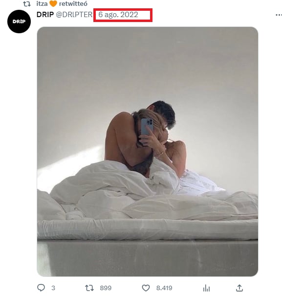 Prueba de que la cuenta de Clara Chía en Instagram es falsa.