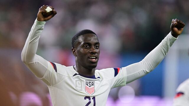 Timothy Weah con la Selección de Estados Unidos