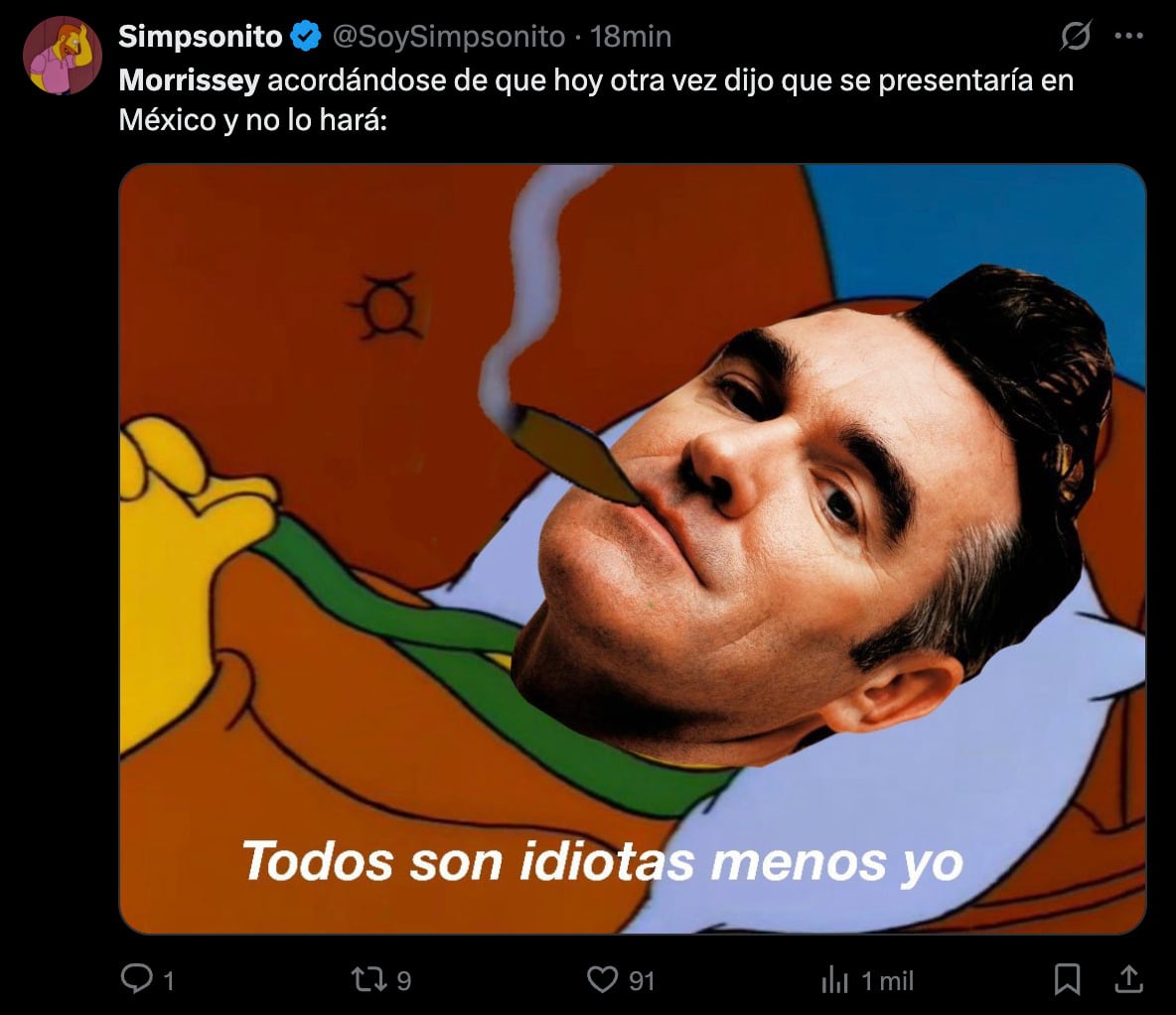Morrissey cancela sus conciertos en México y provoca memes