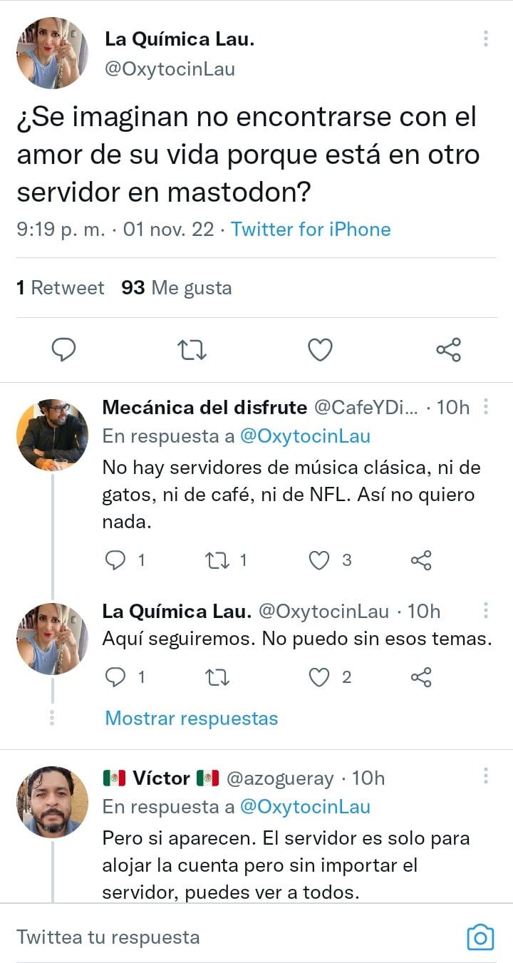 Tuit sobre Mastodon