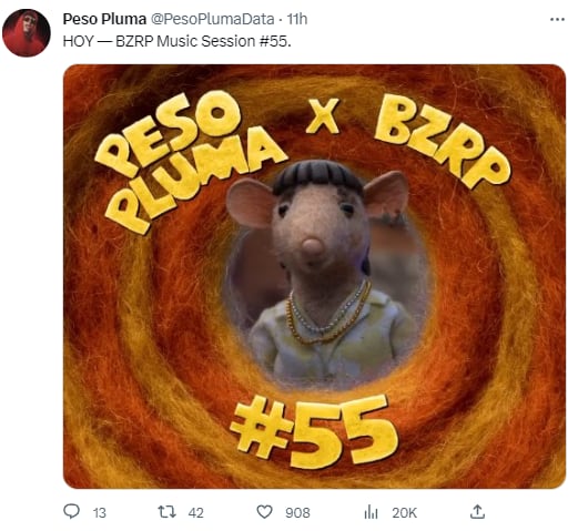 Memes canción de Peso Pluma con BZRP