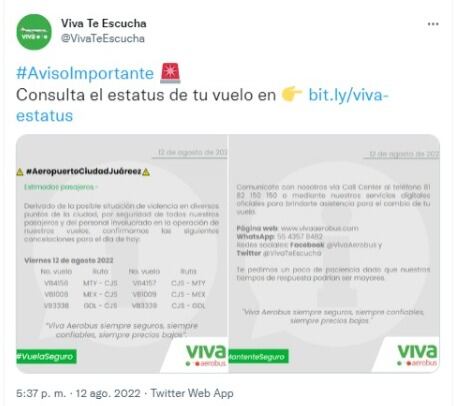 Vuelos a Ciudad Juárez, Chihuahua son cancelados por la violencia