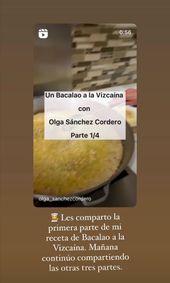 Receta de Olga Sánchez Cordero
