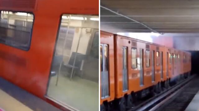Captan humo en tren de estación Tacubaya en la Línea 1
