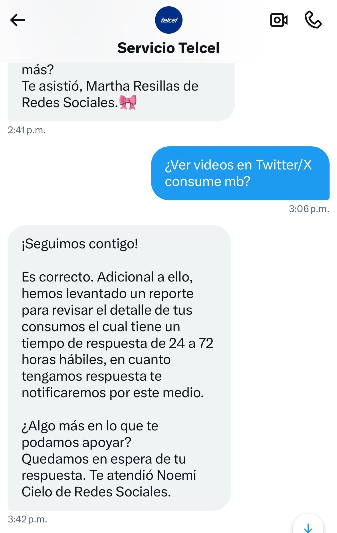 Usuario reclama a Telcel por plan de datos móviles que no dura