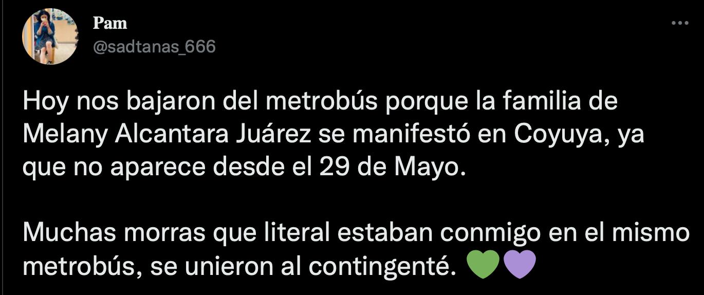 Se manifiestan por Melany Alcántara y metrobús sufre afectaciones