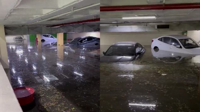 Lluvias en CDMX hoy 16 de septiembre: Se inundó estacionamiento de Walmart Patio Pedregal; varios carros afectados