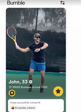 Perfil de Jonathan Sotelo en Bumble México.