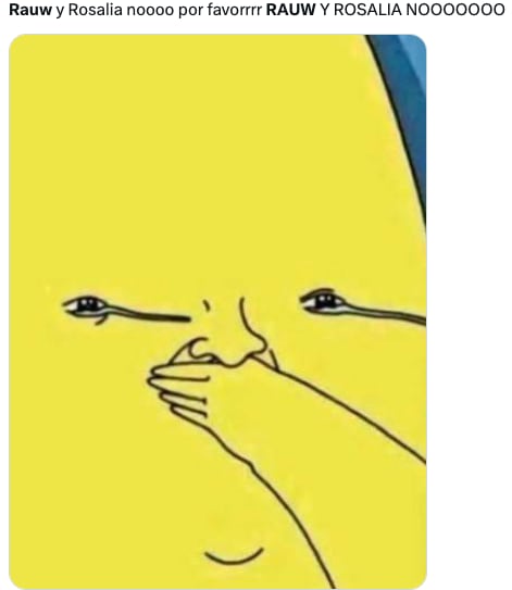 Memes lloran la ruptura de Rosalía y Rauw Alejandro