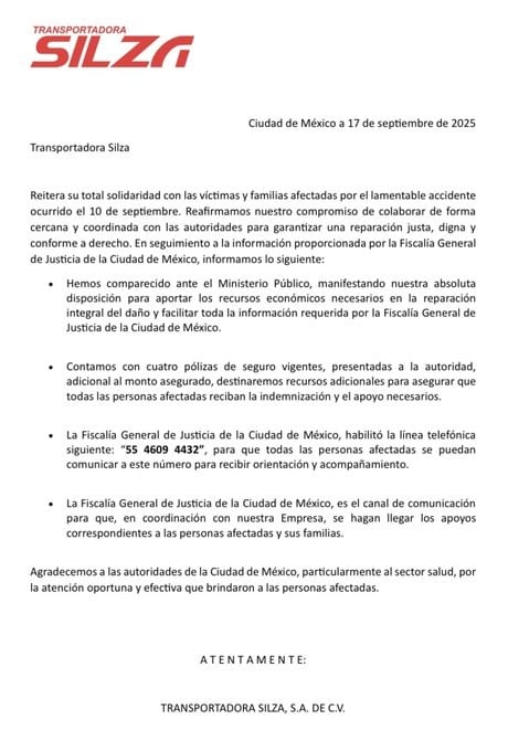 Silza comunicado