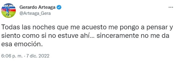 El mensaje de Gerardo Arteaga