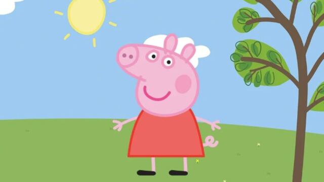 Dibujos de Peppa Pig en el bosque para colorear