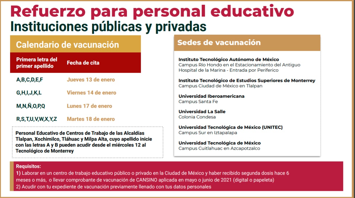 captura de pantalla de refuerzo de vacunación para maestros