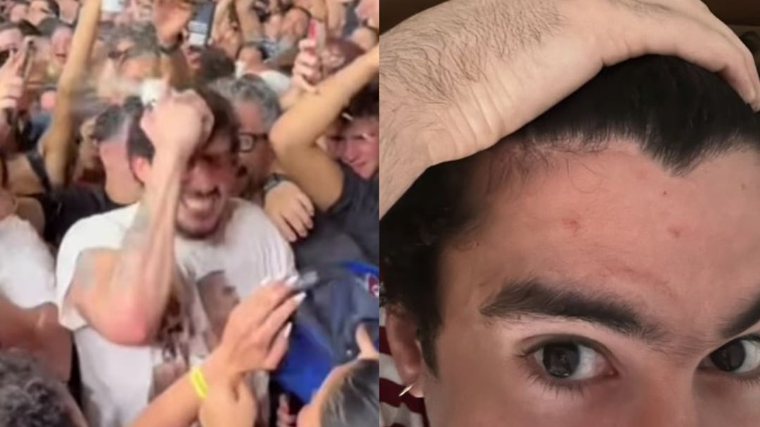 Bad Bunny aplica un Belinda y se estrella lata de cerveza en la cabeza en concierto Residente (VIDEO)