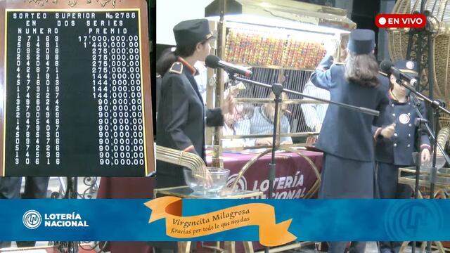 Resultados Sorteo Superior 2788 de Lotería Nacional en vivo: ganadores de hoy 1 de diciembre